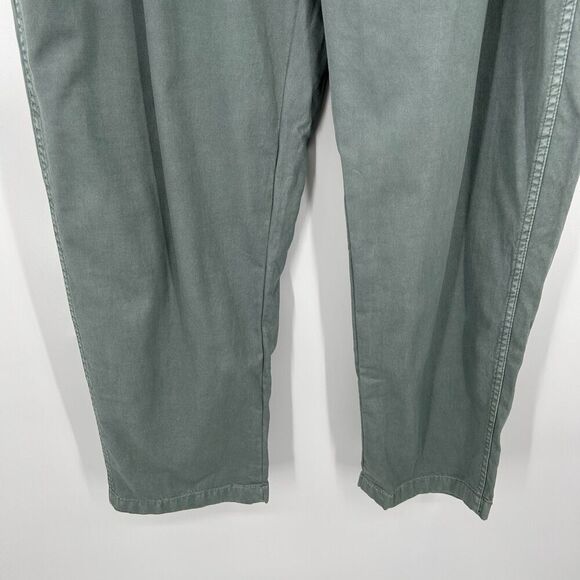 MADEWELL Garment-Dyed Tapered High Rise Pleat Chino Pants Overcast Green Size 33 - Picture 6 of 9